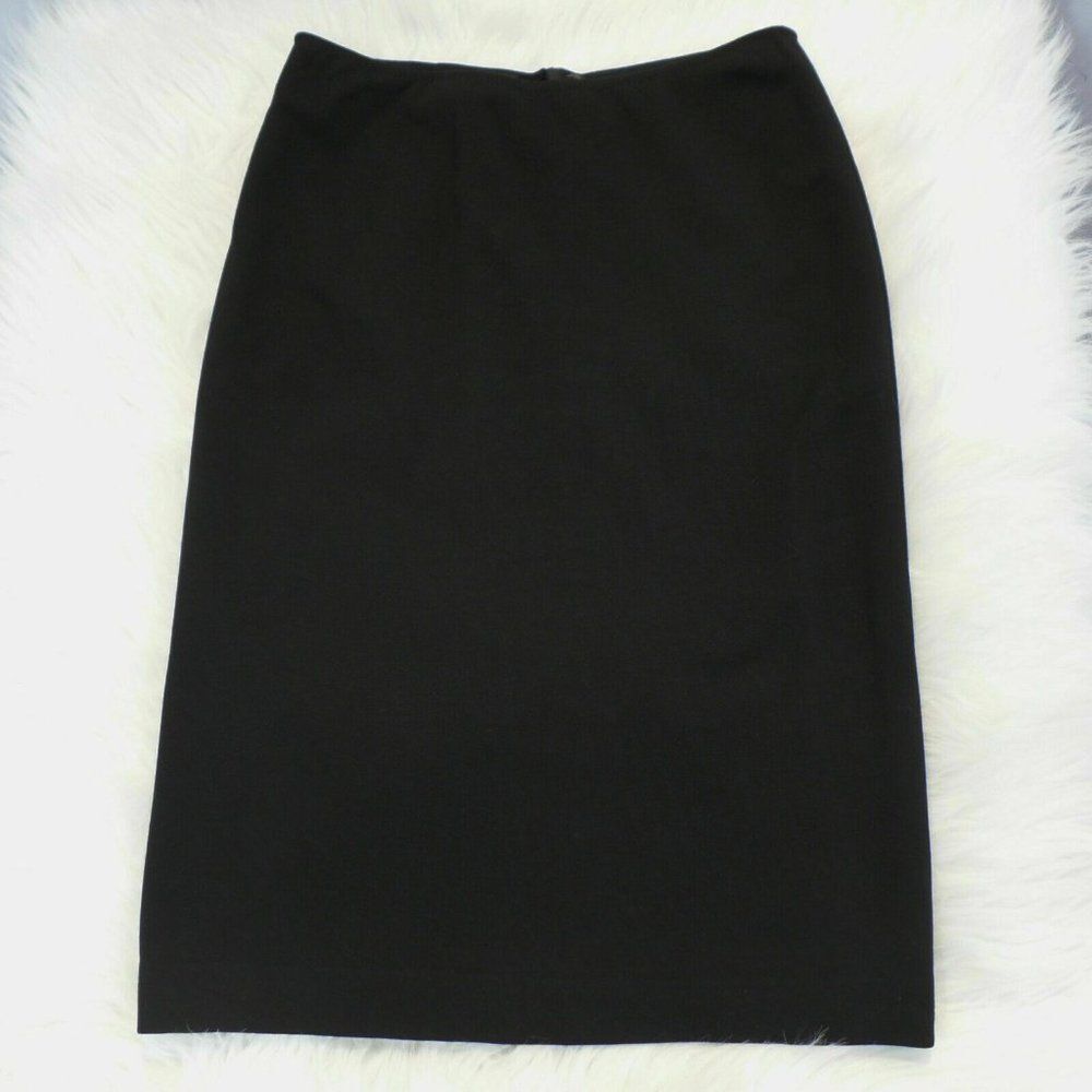 Lafayette 148 New York Black Stretch Pencil Skirt 6
